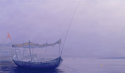 Gebedskaarsen op de Ganges door Derek Hare