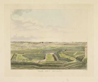 Gezicht op het landschap ten zuiden van Nijmegen door Derk Anthony van de Wart