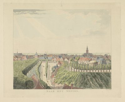Nijmegen, zicht vanuit de Belvédère richting het westen door Derk Anthony van de Wart