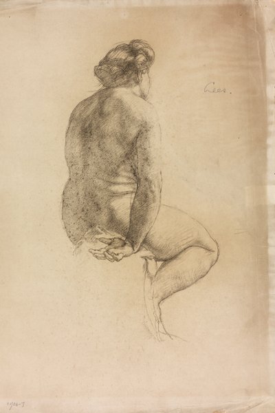Een studie van een vrouwelijk figuur door Derwent Lees