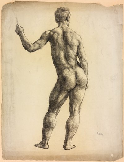 Een studie van een mannelijk figuur door Derwent Lees