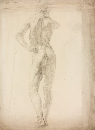 Een studie van een mannelijk figuur door Derwent Lees