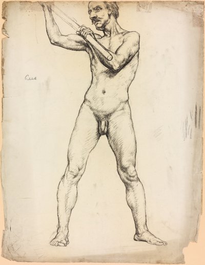 Een studie van een mannelijk figuur door Derwent Lees