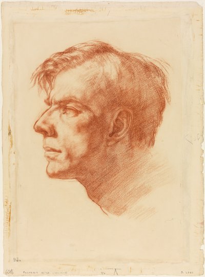 Portret van John Fothergill, ca. 1907 (sanguine op papier) door Derwent Lees