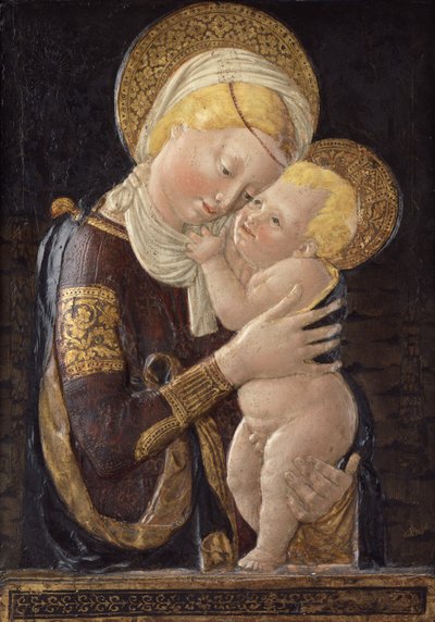 Maagd en Kind, c.1450 door Desiderio da Settignano (after)