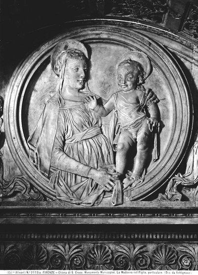 Madonna en Kind van het Monument voor Carlo Marsuppini door Desiderio da Settignano