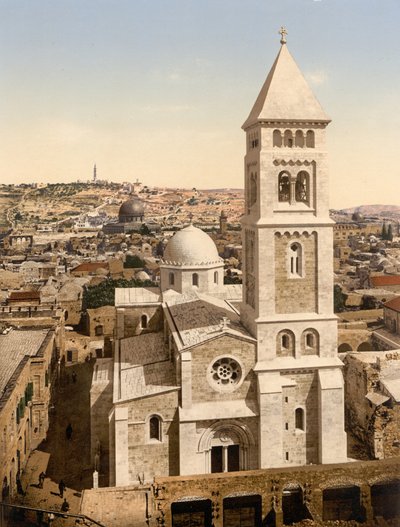 Kerk van de Heiland, Jeruzalem, Heilig Land door Detroit Photographic Co.