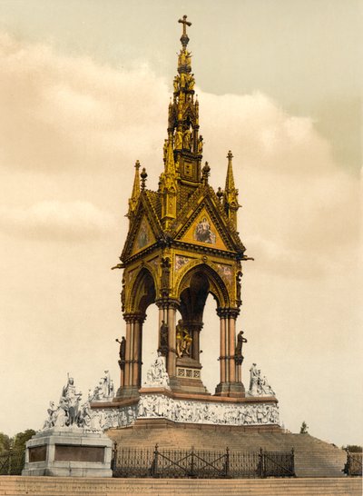 Albert Memorial, Londen, ca. 1890-1900 door Detroit Publishing Co.