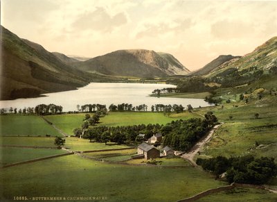 Buttermere en Crummock Water, Lake District, Engeland, ca. 1900 door Detroit Publishing Co.