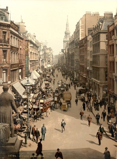 Cheapside, Londen door Detroit Publishing Co.