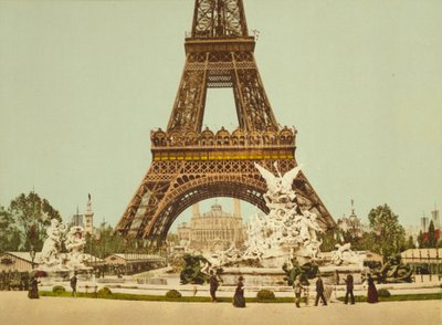 Eiffeltoren en fontein, Exposition Universelle, Parijs, Frankrijk, c.1900 door Detroit Publishing Co.