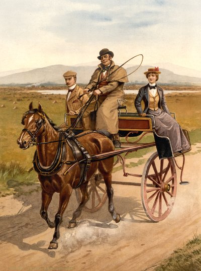Ierse jauntwagen, ca. 1890 door Detroit Publishing Co.