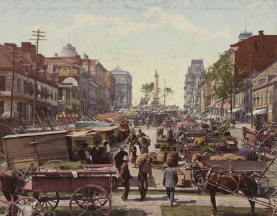 Jacques Cartier-plein, Montreal, 1901 door Detroit Publishing Co.