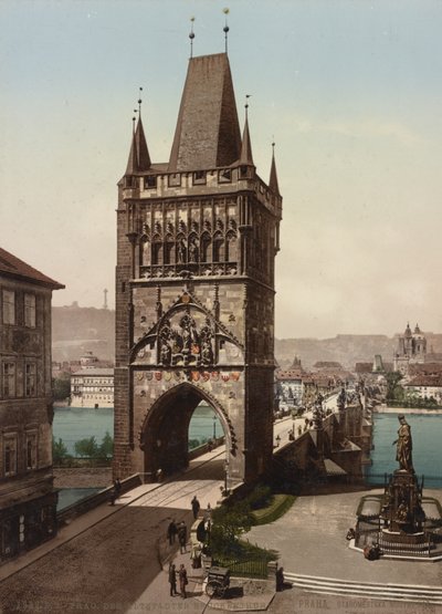 Oude Stadsbrugtoren, Praag door Detroit Publishing Co.