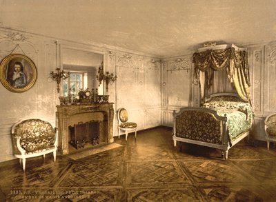 Petit Trianon, Versailles, kamer van Marie Antoinette, c.1890-1900 door Detroit Publishing Co.