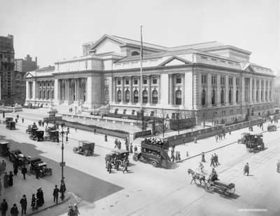 Openbare Bibliotheek Gebouw, New York City, VS, ca. 1915 door Detroit Publishing Co.