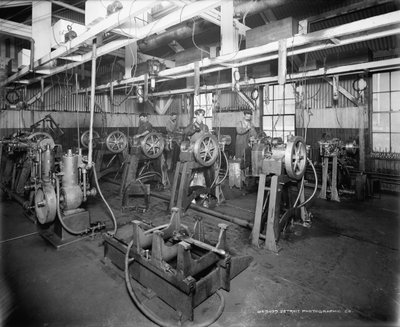 De testkamer, Leland & Faulconer Manufacturing Company, Detroit door Detroit Publishing Co.