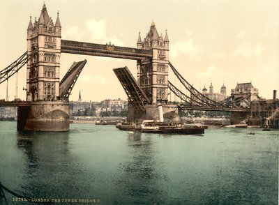 Tower Bridge, Londen door Detroit Publishing Co.