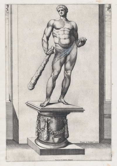 Speculum Romanae Magnificentiae: Hercules met de appels van de Hesperiden, 1581 door Diana Mantuana