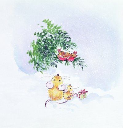 Kerstmuizen en Roodborstjes door Diane Matthes