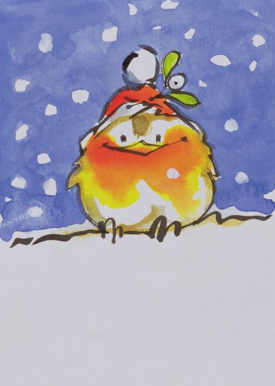 Kerstroodborst door Diane Matthes
