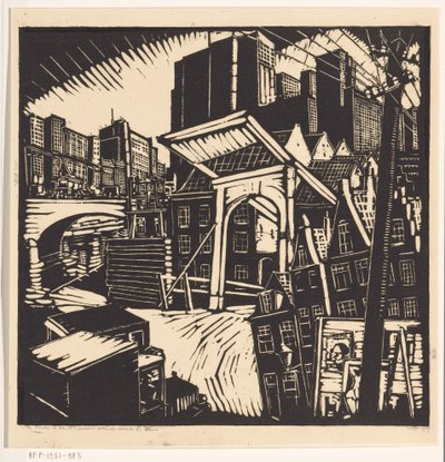 De oude en de nieuwe stad door Dick Ket (signed by artist)