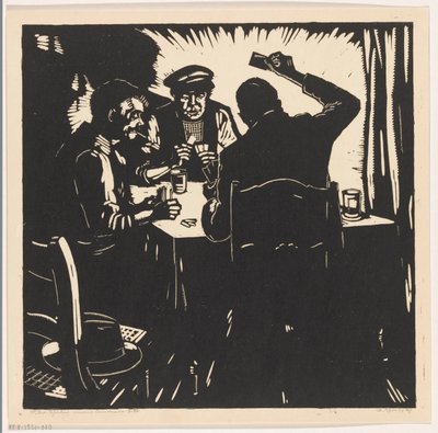 Kaartspelers door Dick Ket (signed by artist)