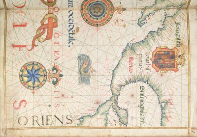 Mexico en Midden-Amerika, detail van een wereldatlas, 1565 door Diego Homem