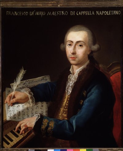 Portret van Gian Francesco de Majo (1732-1770) Italiaanse componist door Diego Pesco