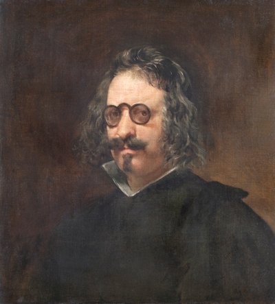 Francisco Gomez de Quevedo y Villegas door Diego Rodriguez de Silva (studio of) Velazquez