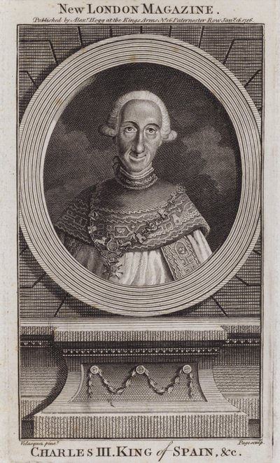 Karel III, koning van Spanje door Diego Rodriguez de Silva y (after) Velazquez