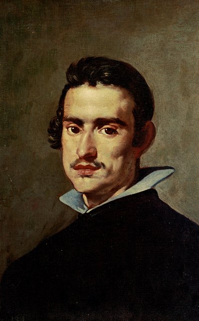 Buste van een jonge man (zelfportret) (detail) door Diego Rodriguez de Silva y Velazquez
