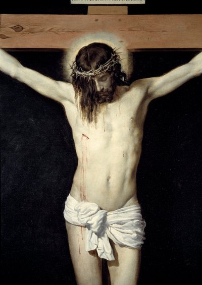 Christus gekruisigd (detail). Schilderij door Diego Rodriguez de Silva y Velasquez (1599-1660) door Diego Velázquez