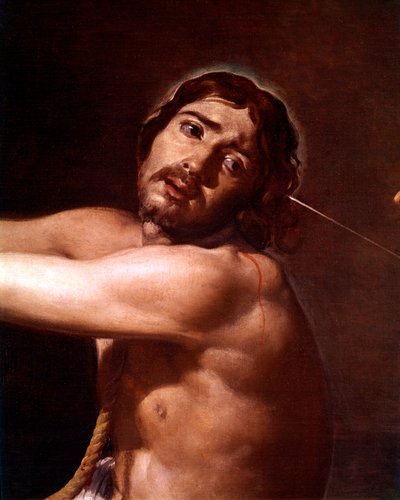 Detail van Christus na de geseling overwogen door de christelijke ziel, ca. 1628-29 door Diego Velázquez