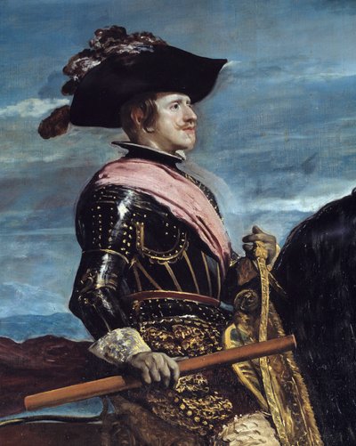 Ruiterportret van koning Filips IV (detail) door Diego Velázquez