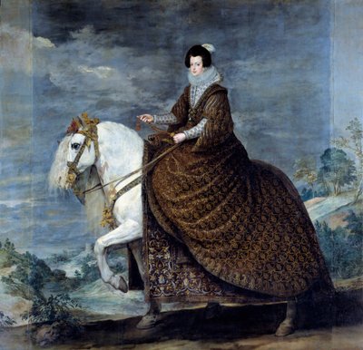 Ruiterportret van Elisabeth van Frankrijk of Isabelle van Bourbon door Diego Velázquez