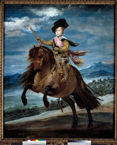 Ruiterportret van Prins Baltasar Carlos (1629-1646) door Diego Velázquez