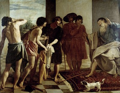 Jacob ontvangt het gewaad van Giuseppe door Diego Rodriguez de Silva y Velazquez