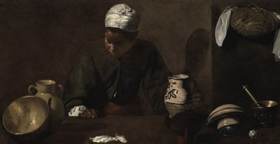 Keukenscène, 1618-20 door Diego Velázquez
