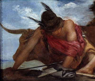Mercurius en Argus (detail) door Diego Velázquez