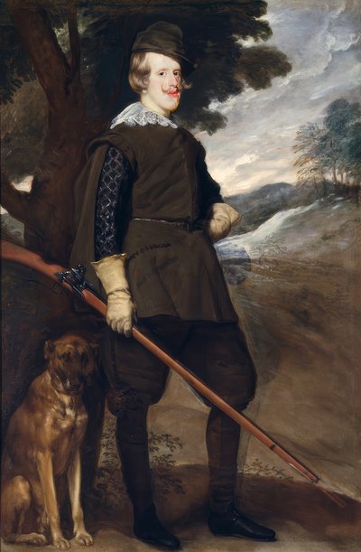 Filips IV in Jachtkostuum door Diego Velázquez