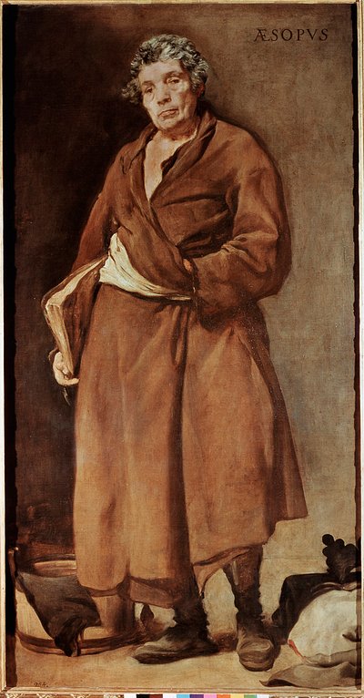 Portret van Aesopus, Griekse schrijver door Diego Velázquez
