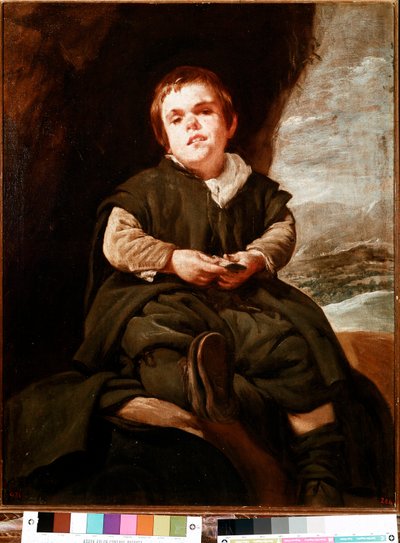 Portret van Don Franciso Lezcano, dwerg van het hof van Spanje door Diego Velázquez