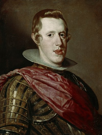Portret van Filippo IV van Spanje met harnas door Diego Rodriguez de Silva y Velazquez