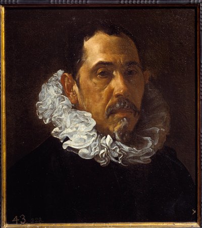 Portret van Francisco Pacheco, Spaanse schilder door Diego Velázquez