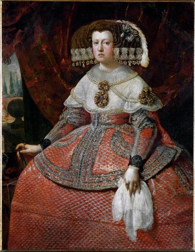 Portret van koningin Maria Anna van Spanje door Diego Velázquez