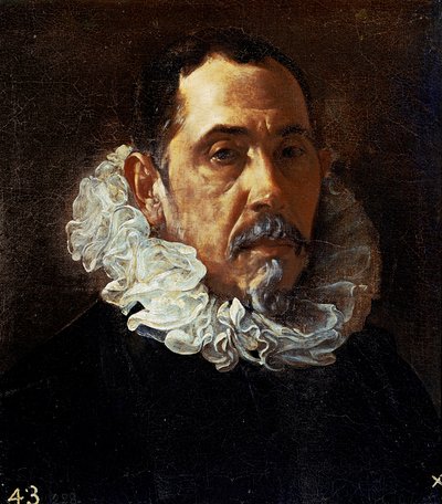 Portret van man (Francisco Pacheco?) door Diego Rodriguez de Silva y Velazquez
