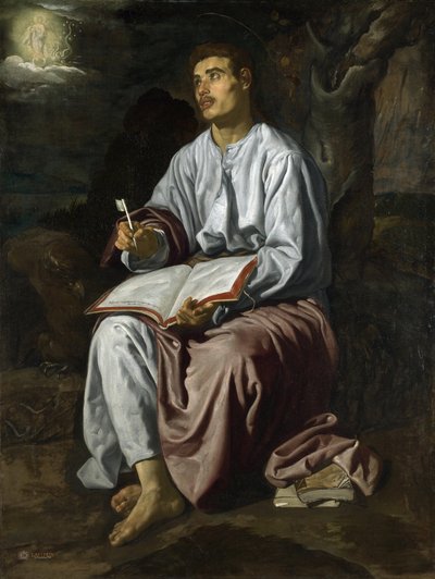 Sint Jan de Evangelist op het eiland Patmos door Diego Velázquez