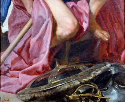De god van de oorlog Mars (detail) door Diego Velázquez