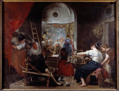 De spinsters of de fabel van Arachne door Diego Velázquez
